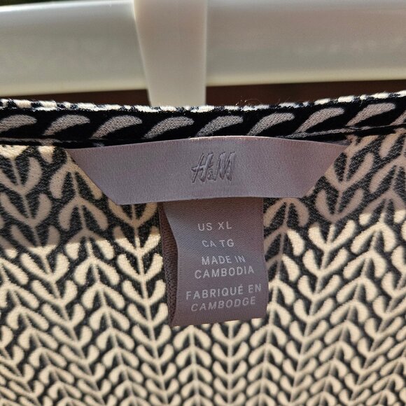 H&M Short Sleeve Midi Wrap Dress XL - Picture 3 of 4